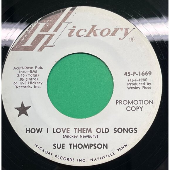 Sue Thompson How I Love Them Old Songs / Just Two Young 45 Vinyl 70s Country - Picture 1 of 6